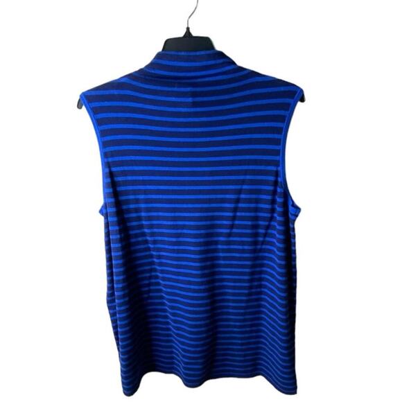 Chico's Striped Top Women's Size 4/XXL Sleeveless Turtleneck Knitted Sweater - Picture 4 of 9